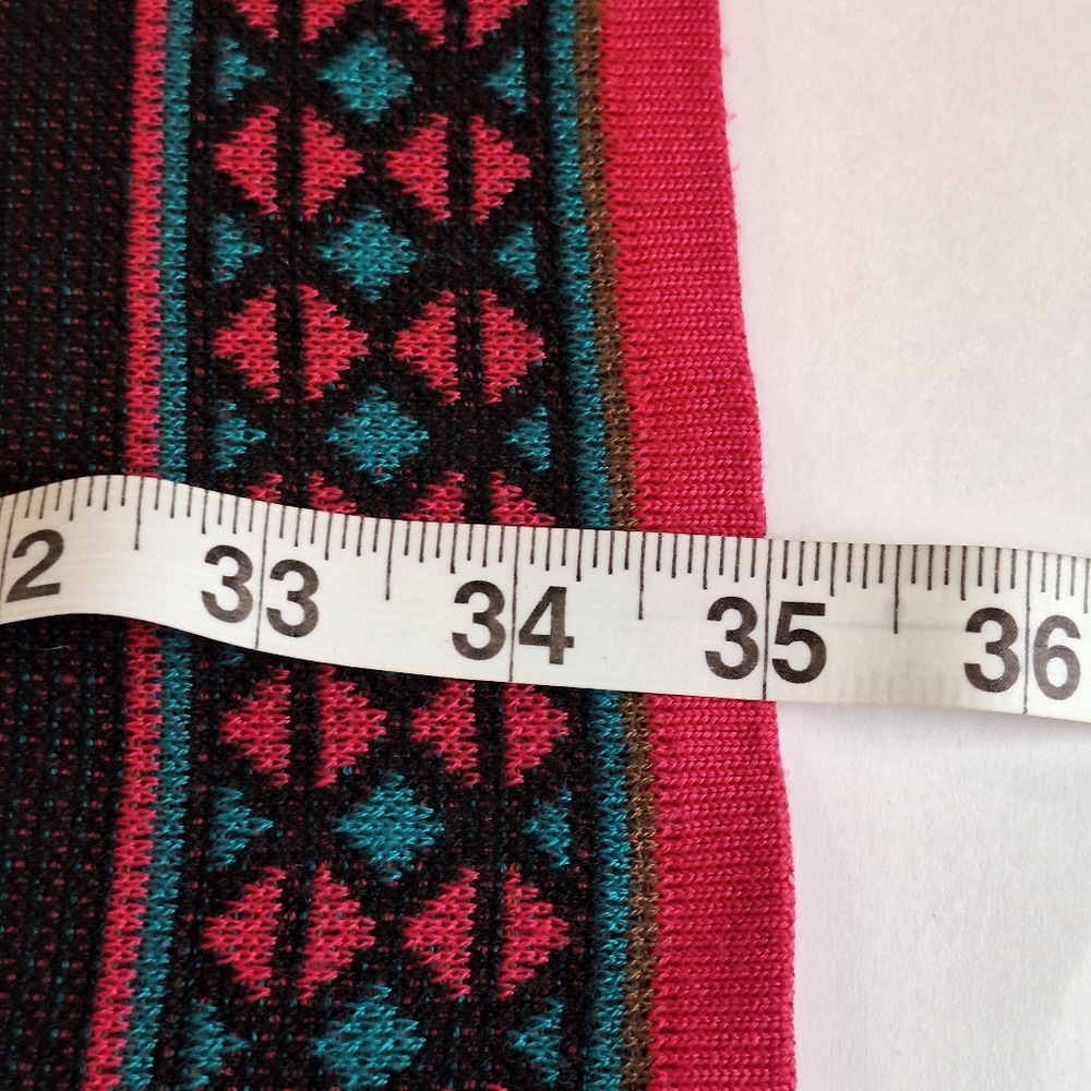 NWT FLYING TOMATO Multicolor Teal Pink Asymmetrical Midi Sweater Dress Medium - Picture 13 of 14